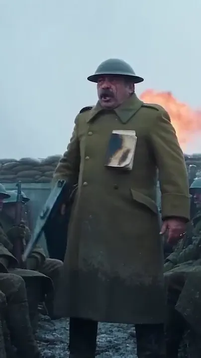 Ramón como sargento en una trinchera nevada de 1944, escena generada con IA